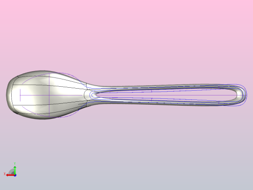 餐具勺子模型后视缩略图