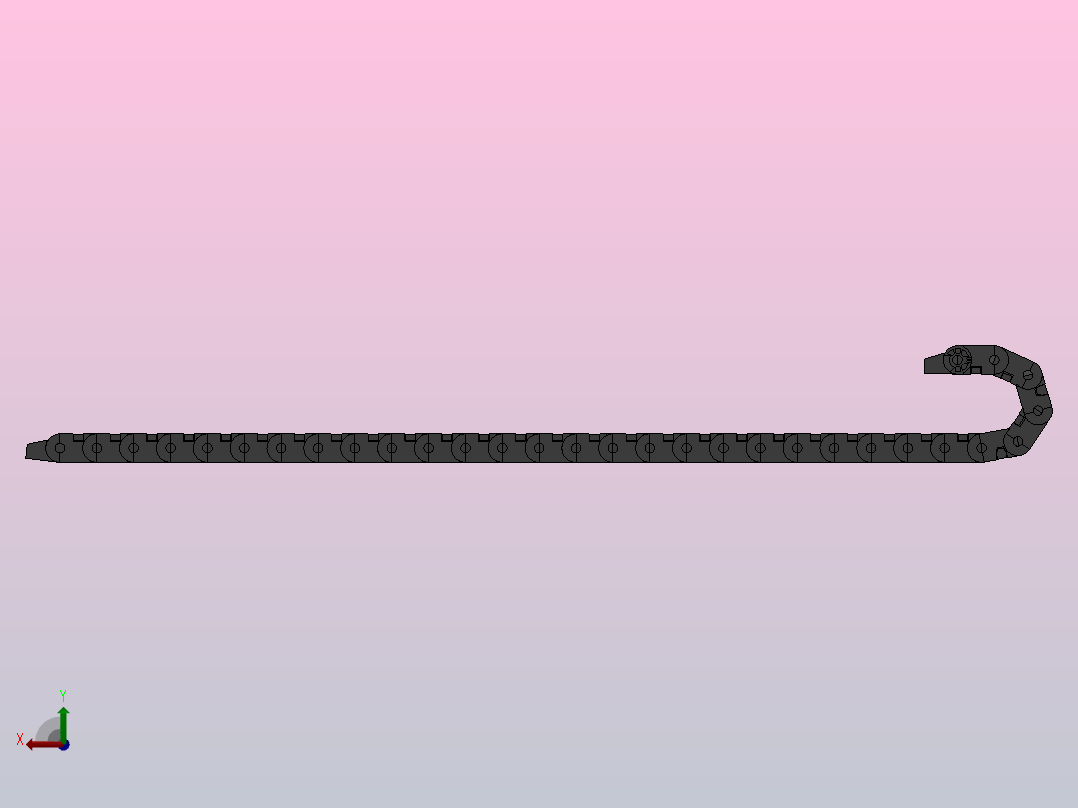 内高25内侧打开型桥式拖链DMD25BT-25-57-R55-30-A1后视图