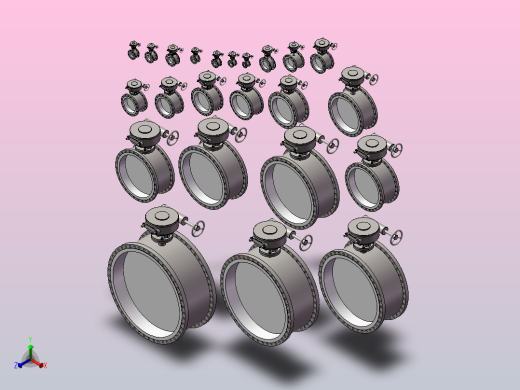 法兰硬密封涡轮蝶阀 23款