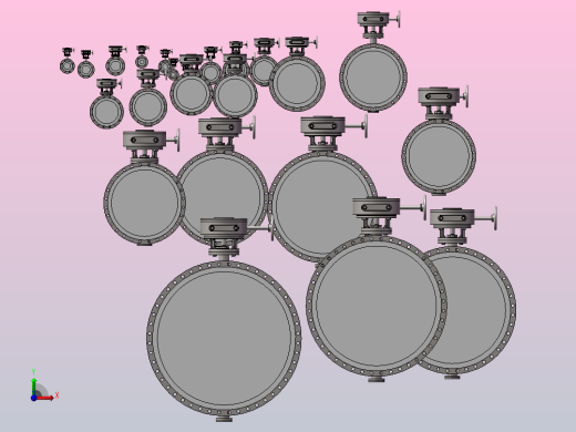 法兰硬密封涡轮蝶阀 23款前视缩略图