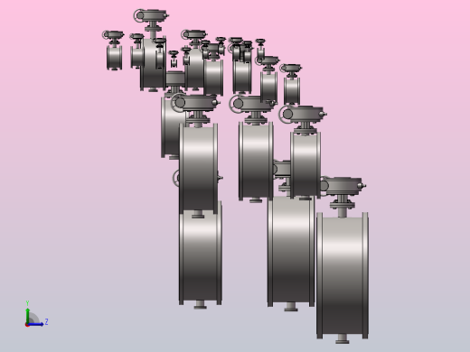 法兰硬密封涡轮蝶阀 23款左视缩略图