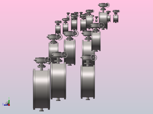 法兰硬密封涡轮蝶阀 23款右视缩略图