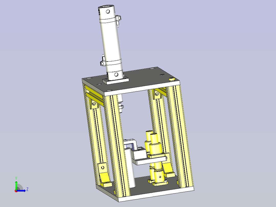 一款螺纹套压入机3D图纸左视图