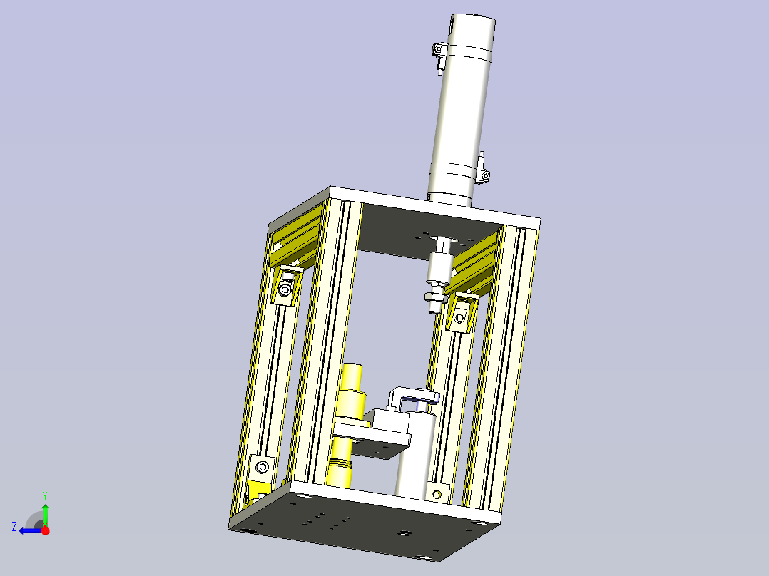 一款螺纹套压入机3D图纸右视图