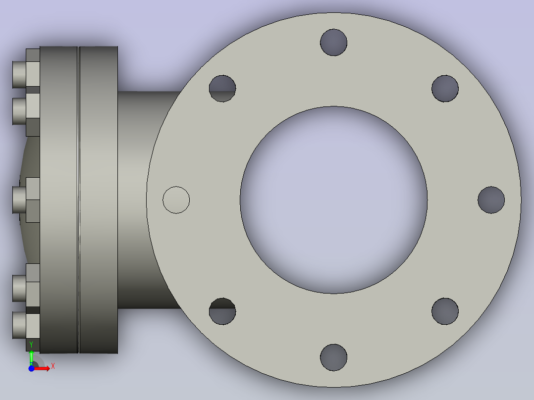 H44法兰单瓣旋启式止回阀SS304前视图