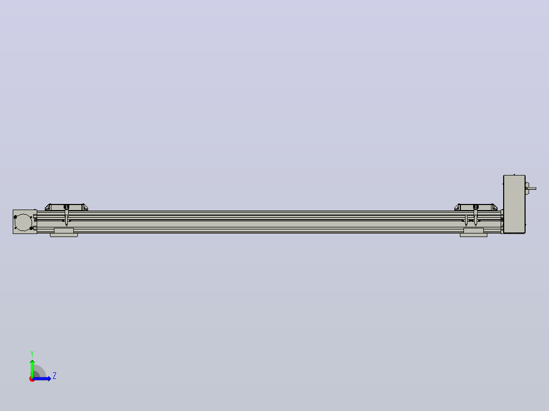 MKB65欧规皮带滑台[MKB65.L120.1200.LU.P40.C3]左视图