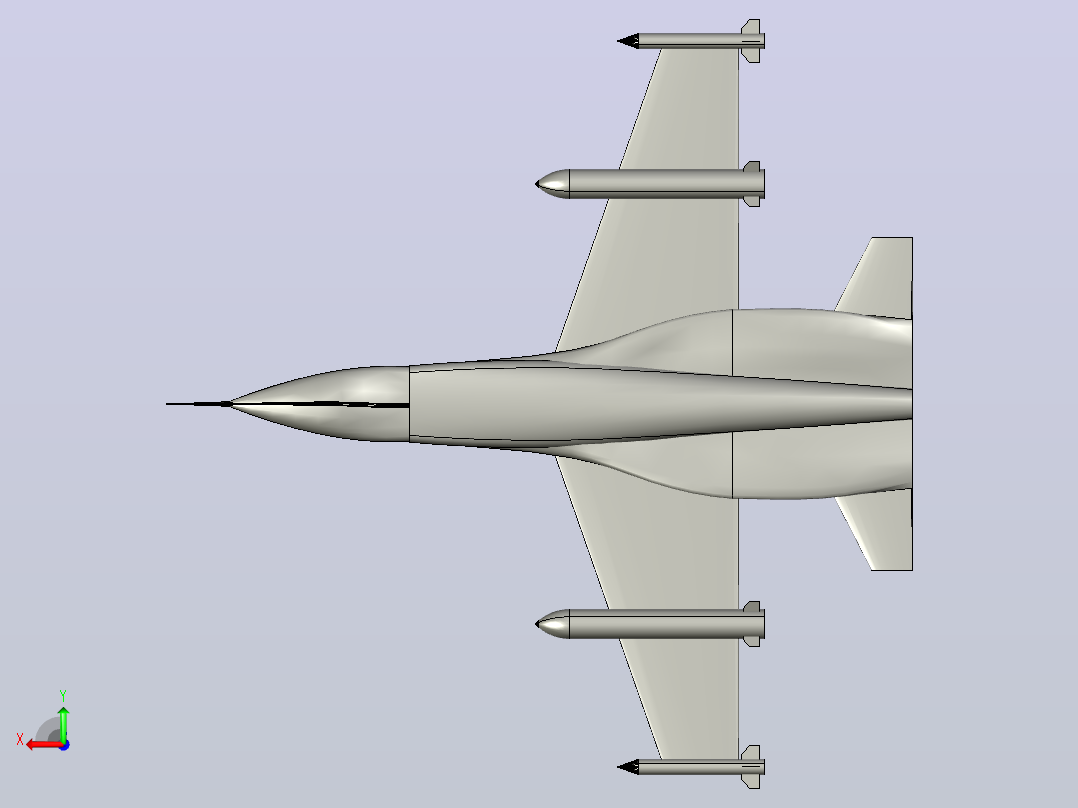 f-16战斗机后视图