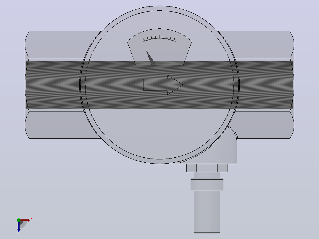 YXQ型油流发讯器（0.4MPa）(YXQ10-50)_YXQ-20前视图
