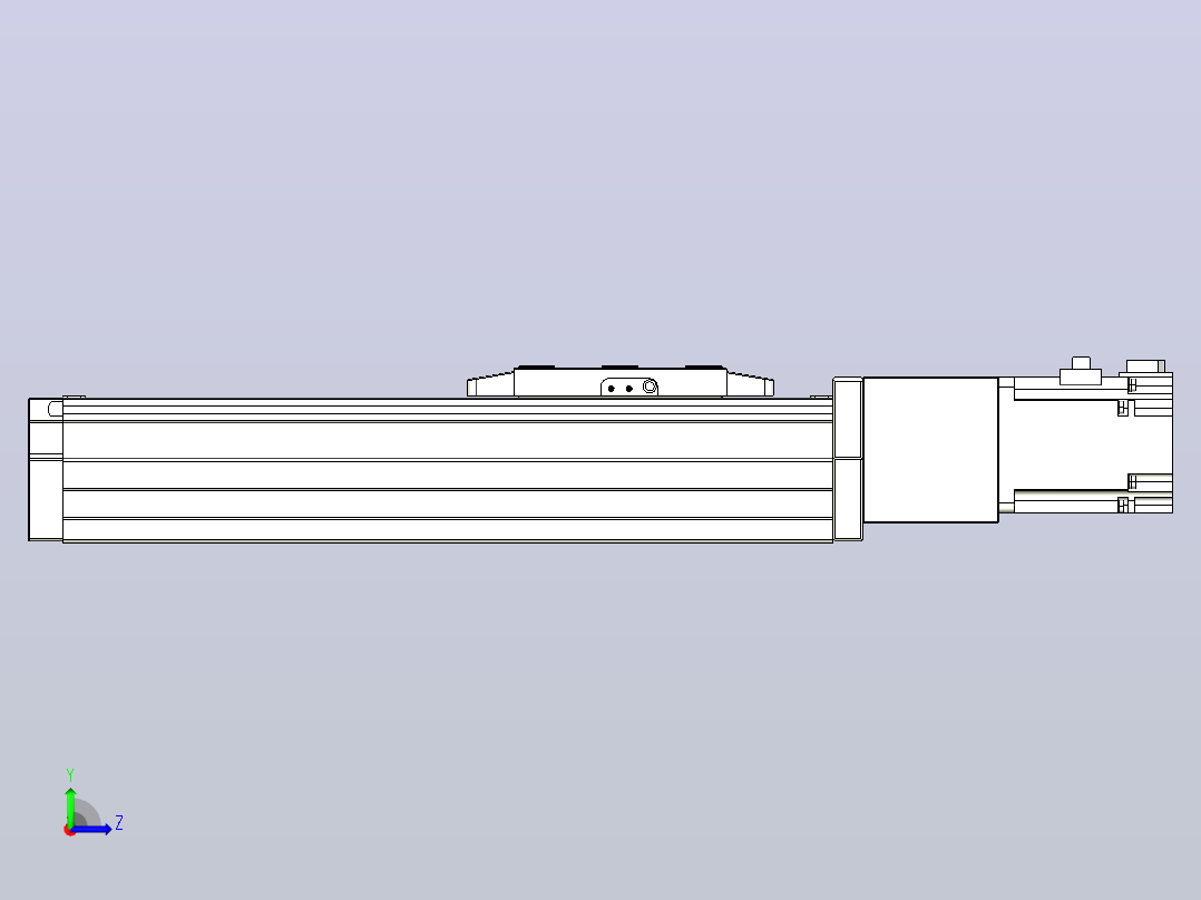滚珠丝杠直线轴内置导轨TPA-GCR-80-1610C-L150-M-M40-N3左视图