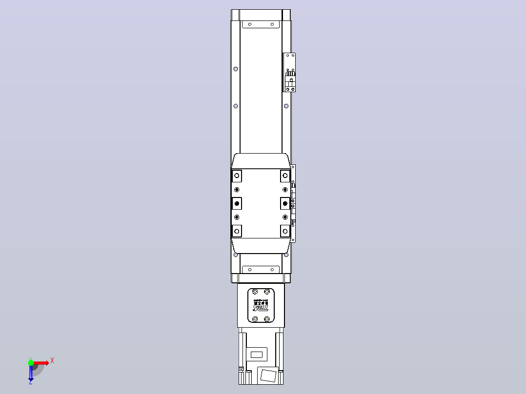 滚珠丝杠直线轴内置导轨TPA-GCR-80-1610C-L150-M-M40-N3俯视图
