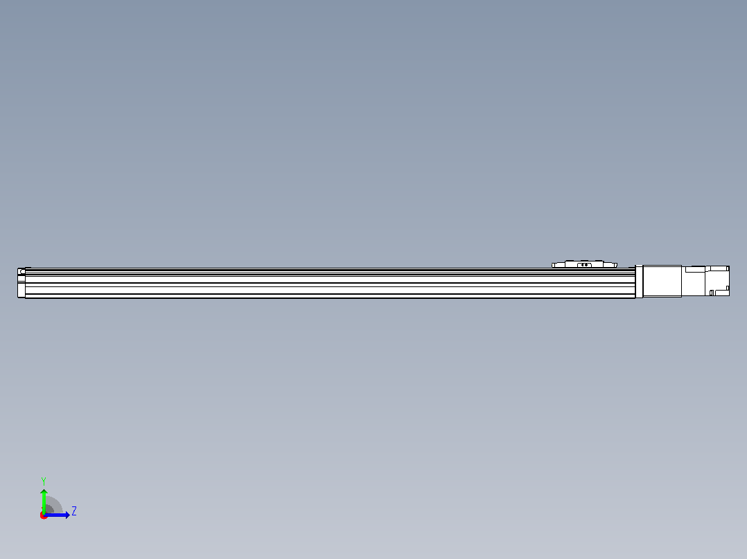 滚珠丝杠直线轴内置导轨TPA-GCR-40-1210C-L700-M-M10-N3左视图