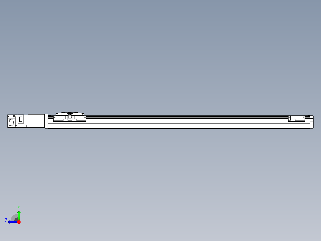 滚珠丝杠直线轴内置导轨TPA-GCR-40-1210C-L700-M-M10-N3右视图