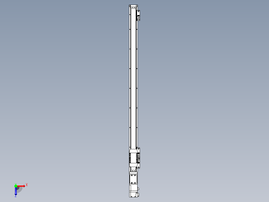 滚珠丝杠直线轴内置导轨TPA-GCR-40-1210C-L700-M-M10-N3俯视图
