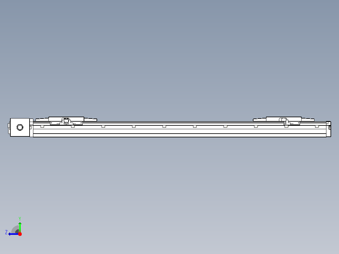 皮带直线轴双滑块型TPA-GCBS-120-P70-L250-DR-M20-N3右视图