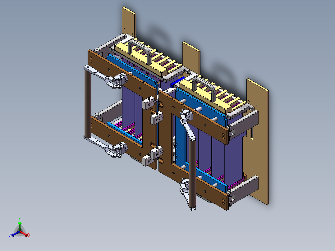 插内存条治具正等轴测图