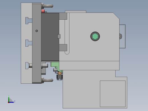 中间轴液压夹具左视缩略图