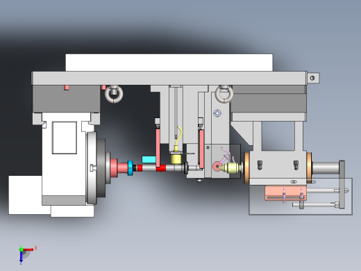 中间轴液压夹具俯视缩略图
