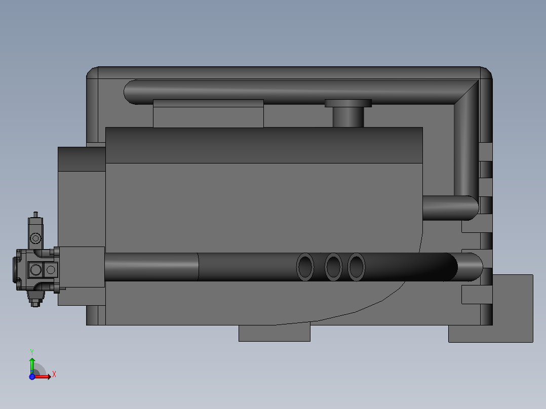 拖拉机水冷系统(sw+cad+说明书)前视图