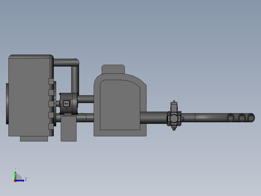 拖拉机水冷系统(sw+cad+说明书)左视图