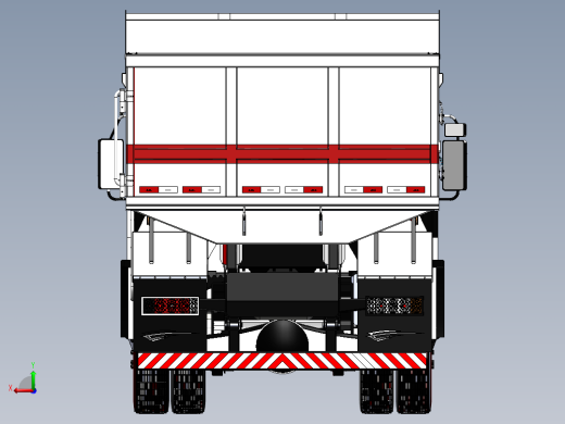 自卸汽车三维模型 SolidWorks 交通工具 机械设备 图纸后视缩略图