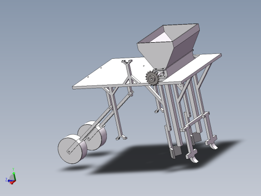 山地用小型荞麦播种机旋耕机构，播种机构，施肥机构的设计（SW建模）