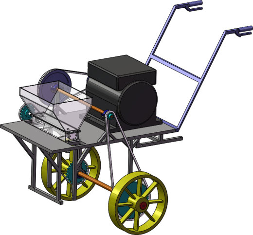 山地用小型荞麦播种机旋耕机构，播种机构，施肥机构的设计（SW建模）缩略图