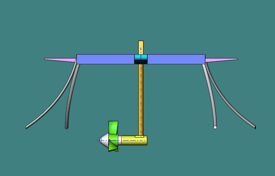 海洋潮汐能发电装置二维图和三维图