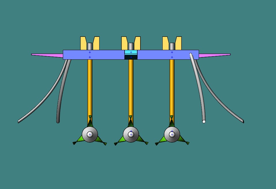 海洋潮汐能发电装置二维图和三维图