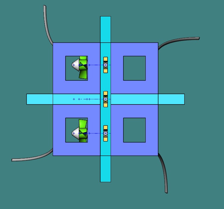 海洋潮汐能发电装置二维图和三维图