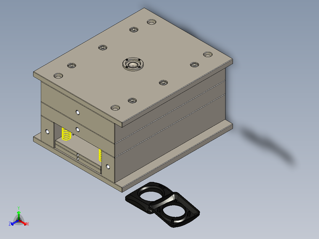 模具效果图正等轴测图