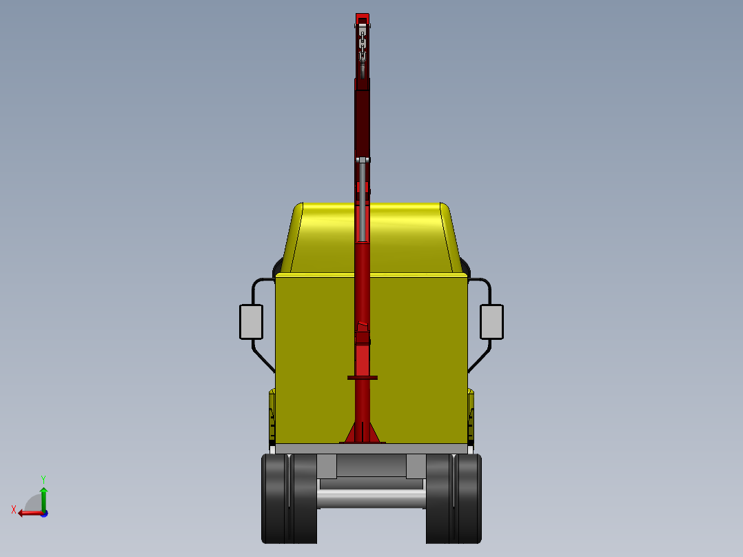 汽车起重机后视图