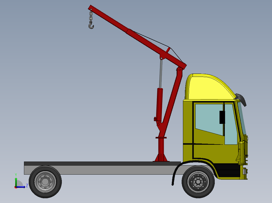 汽车起重机左视图