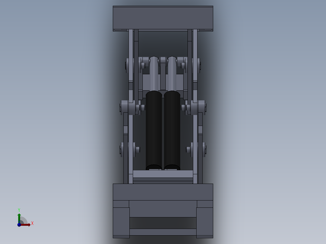 G468 双缸式液压升降平台设计图纸前视图