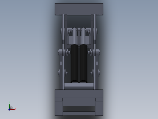 G468 双缸式液压升降平台设计图纸前视缩略图