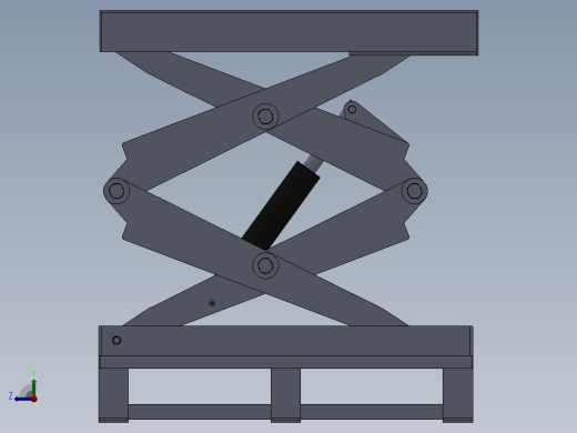 G468 双缸式液压升降平台设计图纸右视缩略图