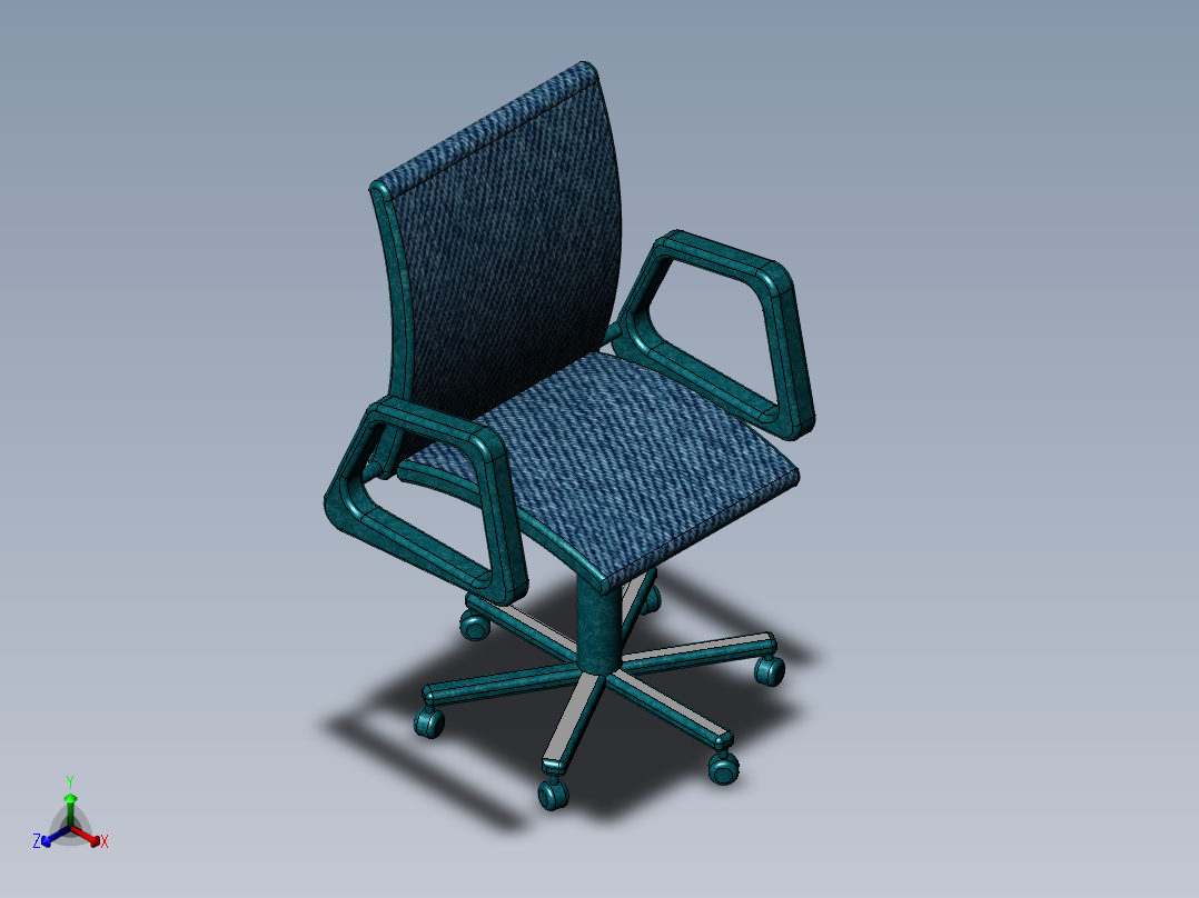 办公椅子正等轴测图