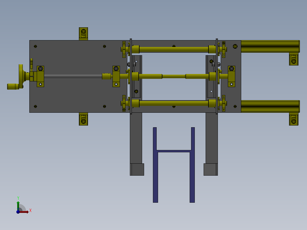 M43装箱机活动式导轨前视图