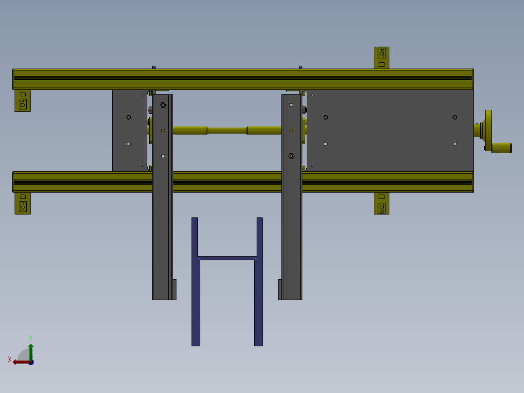M43装箱机活动式导轨后视图