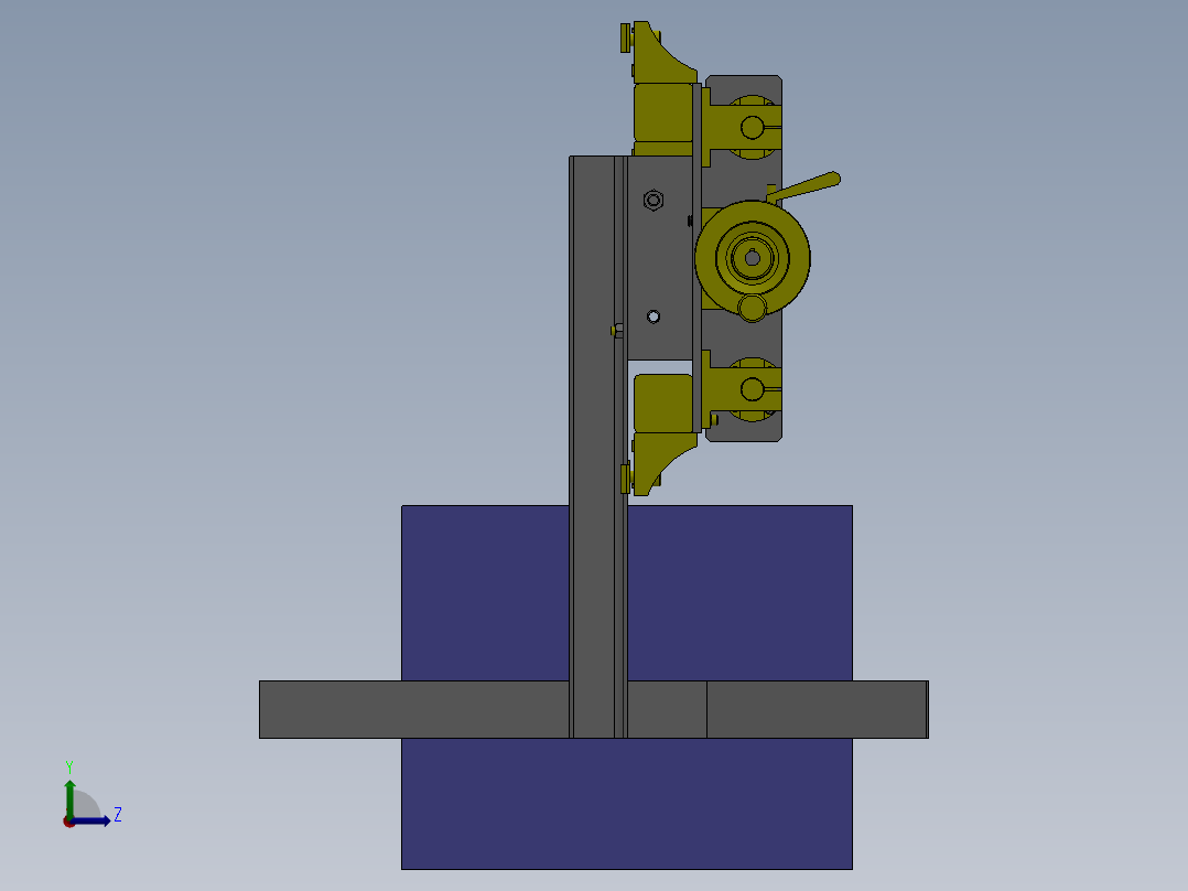 M43装箱机活动式导轨左视图
