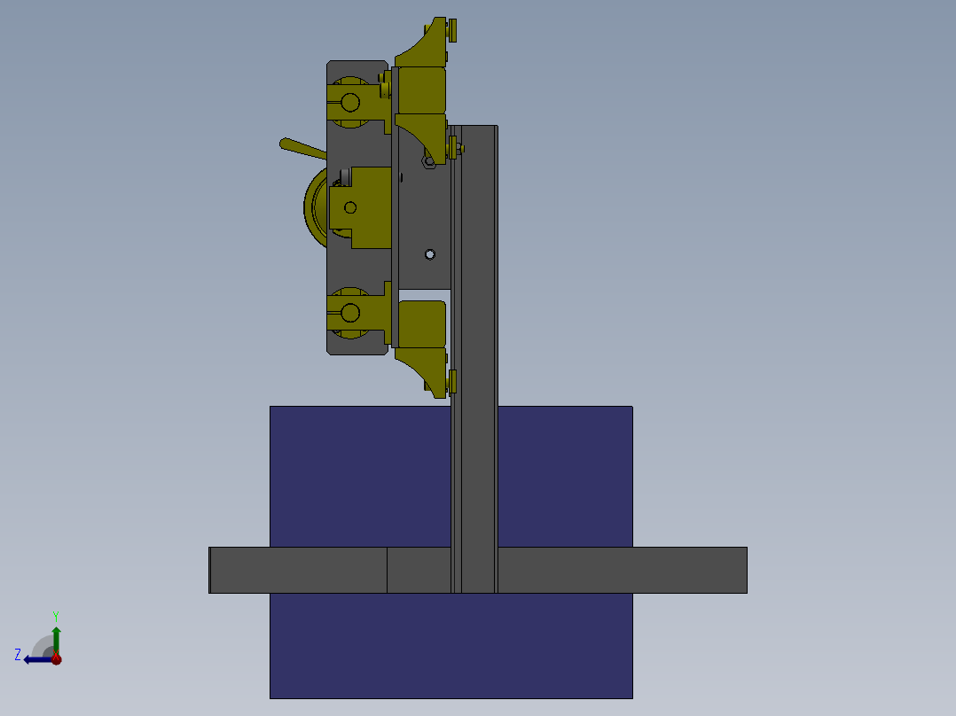 M43装箱机活动式导轨右视图