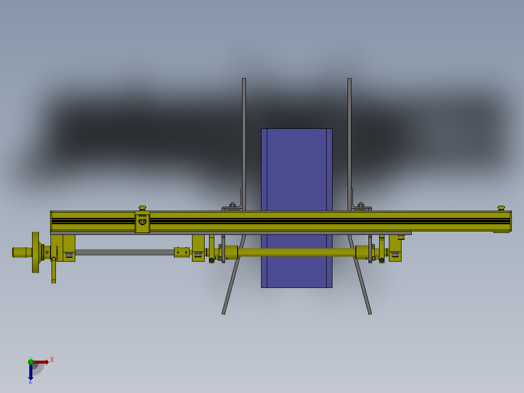 M43装箱机活动式导轨俯视图