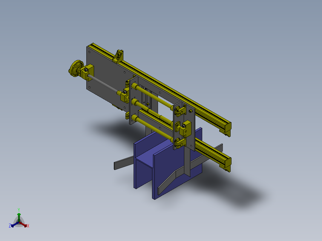M43装箱机活动式导轨正等轴测图