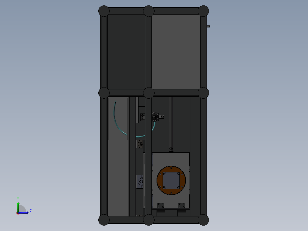 自动螺纹检测专机3D图纸左视图