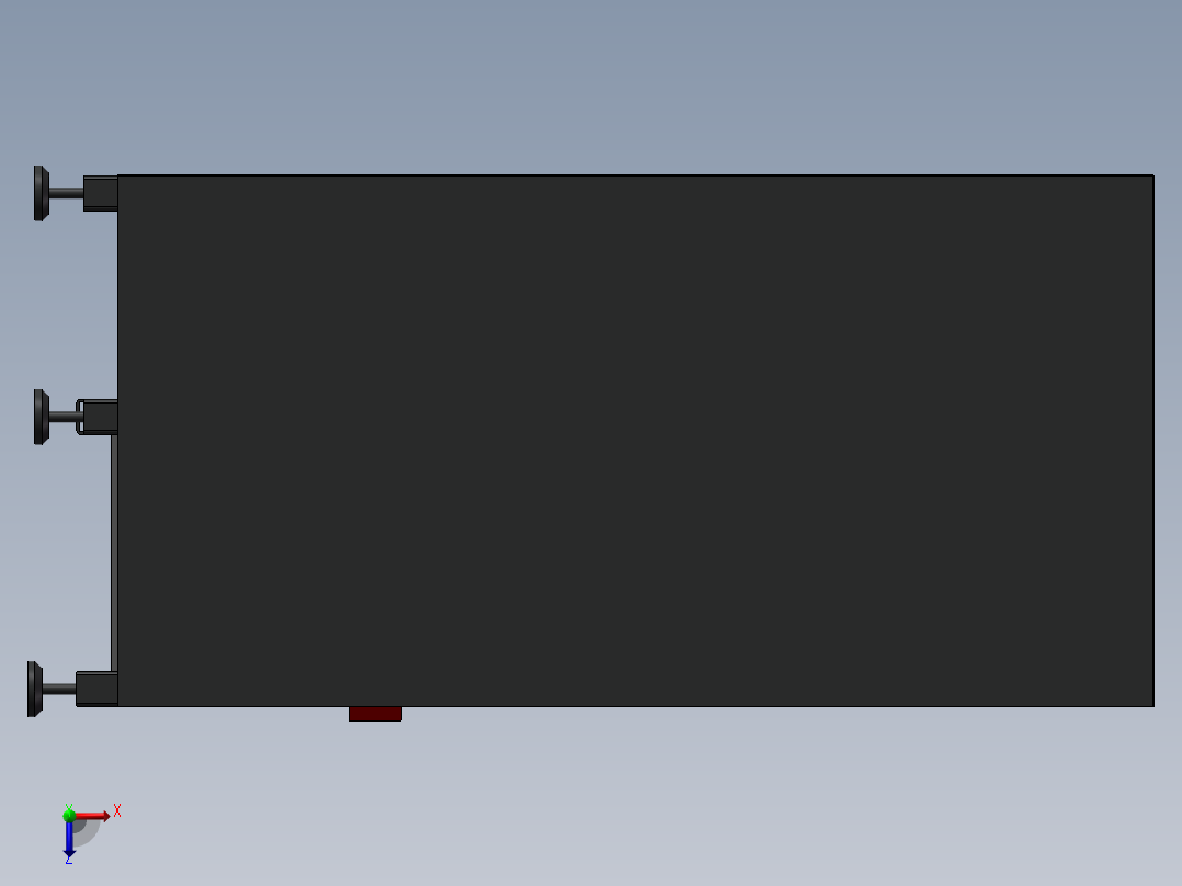 自动螺纹检测专机3D图纸俯视图