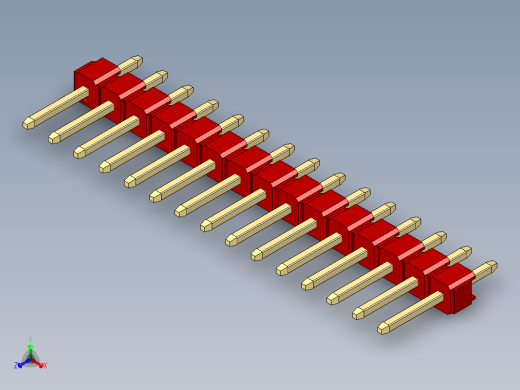 彩色公头100mil（2.54mm）系列-DS1021_red_1x15p_100mil_Type1_rev1.0