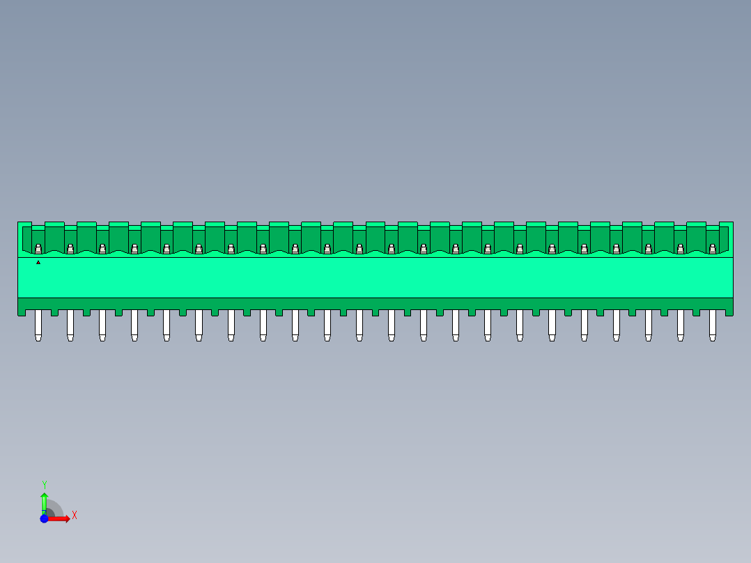 DEGSON 2EDG 系列 5.08mm 可插拔接线端子组-2EDGLC-5.08-22P-14-00AH前视图