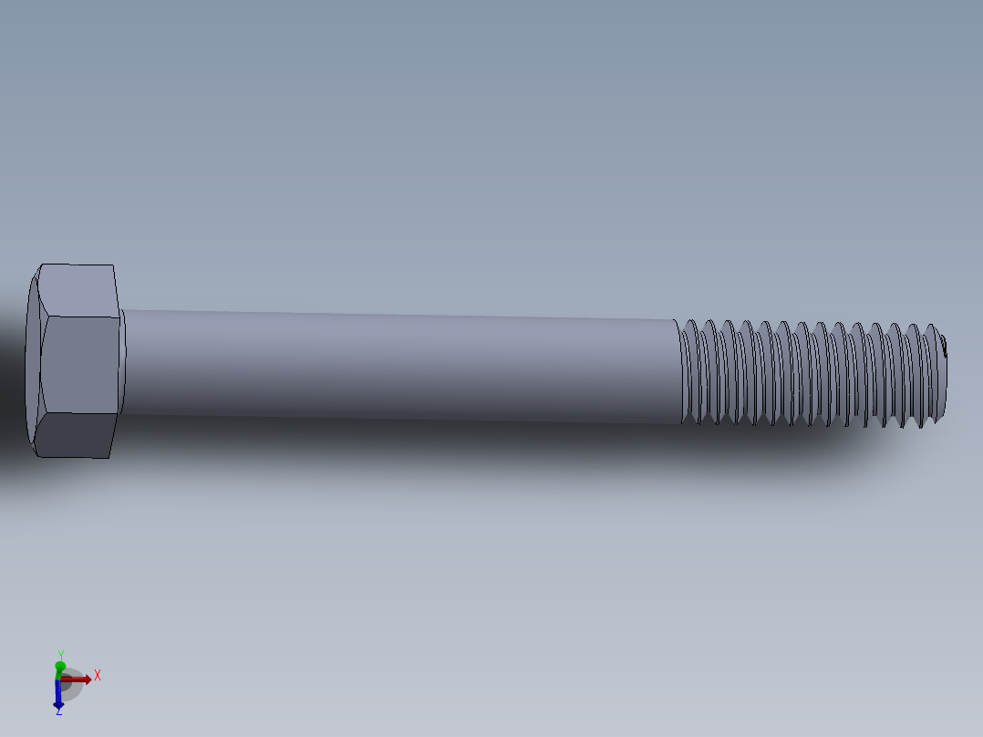 UNC 六角螺栓-Hex Bolt 0.3125-18 x 2.5.SLDPRT