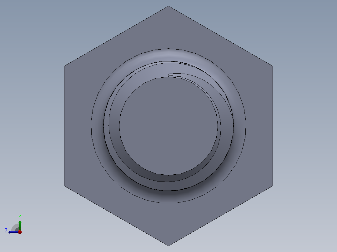 UNC 六角螺栓-Hex Bolt 0.3125-18 x 2.5.SLDPRT右视图