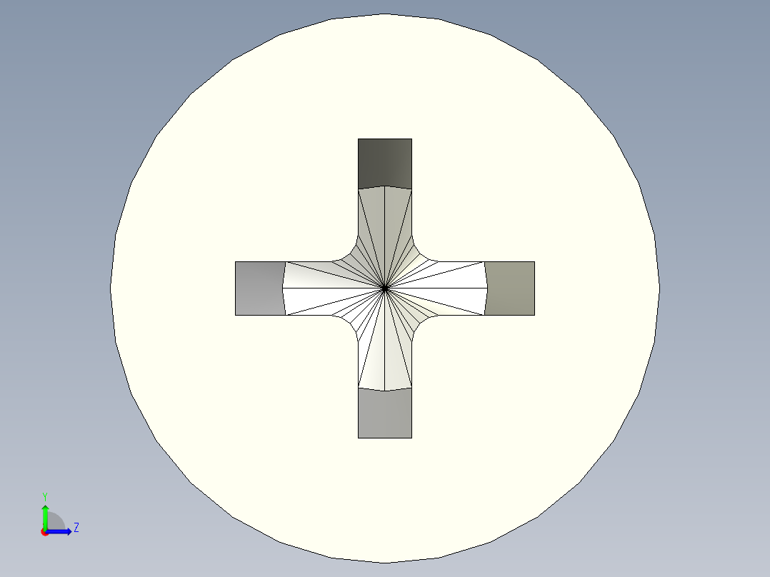 沉头螺钉-Screw_-M6-L70_28-11-6-45_-Cross_Countersunk.stp左视图