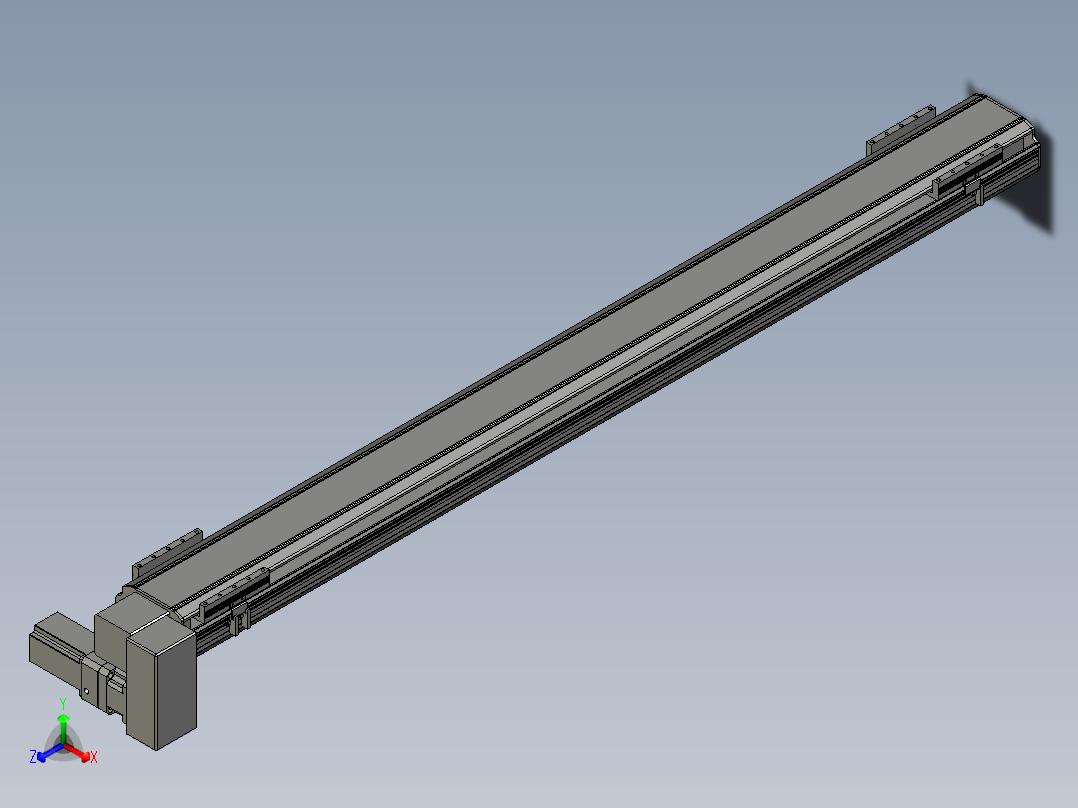 直线模组LHB17-L40-S1700-RD设计图纸主视图